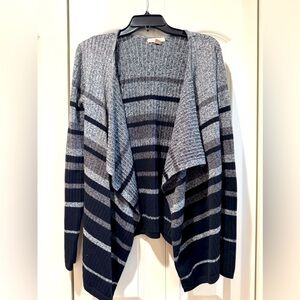 Roz & Ali Gray and Black Striped Cardigan